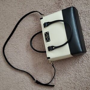 Kate Spade cream black colorblock bag